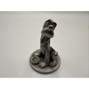 Vintage Disney Hudson Fine Pewter Pluto with Dog Bowl 1 3/4" HTF